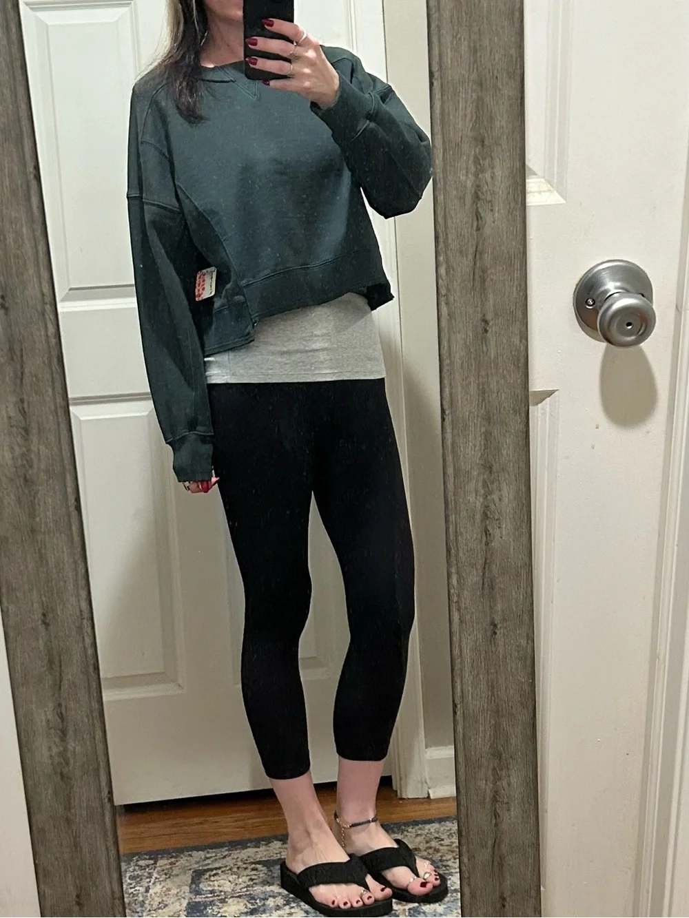 NWT Free People Movement Intercept Pullover in Evergreen